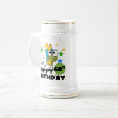 Froggieのホップの豊富な第60誕生日 ビールジョッキ (正面左)