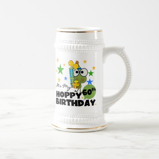 Froggieのホップの豊富な第60誕生日 ビールジョッキ (右)