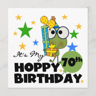Froggieのホップの豊富な第70誕生日 カード