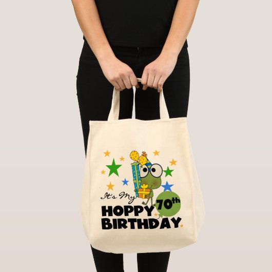 Froggieのホップの豊富な第70誕生日 トートバッグ (正面(商品))