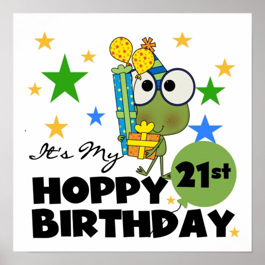Froggie Hoppy 21歳の誕生日 ポスター (正面)