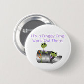FROGGYのカエルの世界ボタン 缶バッジ (正面&裏面)