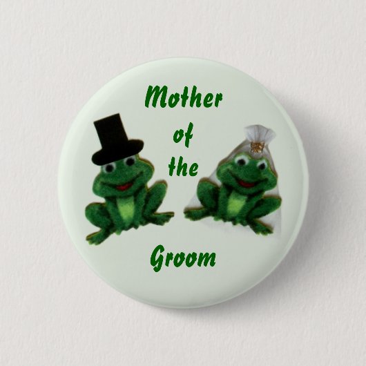 Froggyの結婚式-新郎の家族ボタン 缶バッジ (正面)
