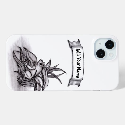 Froggy、名前を追加 Case-Mate iPhoneケース (裏面 (横))