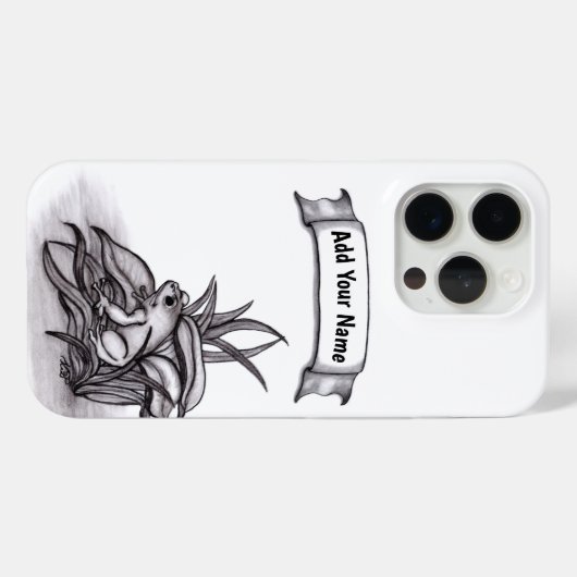 Froggy、名前を追加 Case-Mate iPhoneケース (裏面 (横))