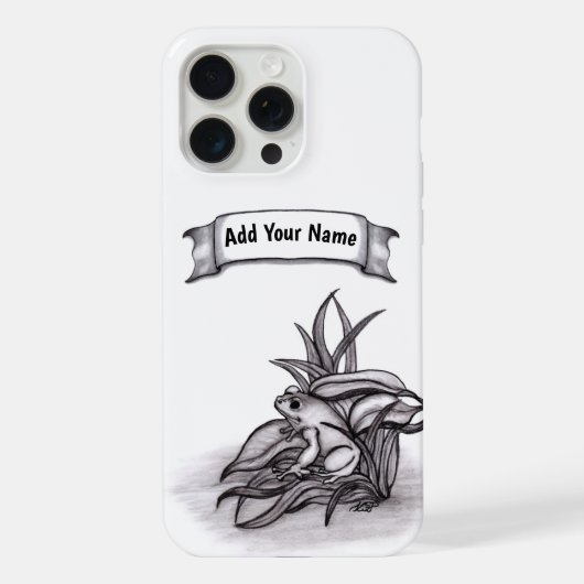 Froggy、名前を追加 iPhoneケース (裏面)