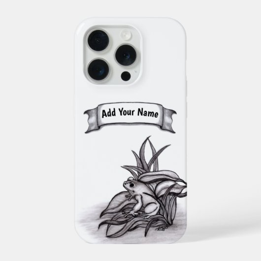 Froggy、名前を追加 iPhoneケース (裏面)