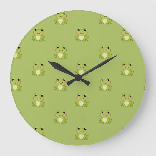 Froggy Decorative Clock ラージ壁時計 (正面)