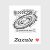 Froggy Void Funny Space Frog Cartoon シール (シート)
