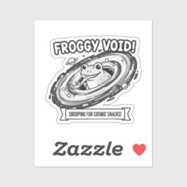 Froggy Void Funny Space Frog Cartoon シール