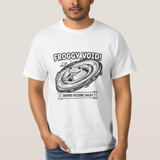 Froggy Void Funny Space Frog Cartoon Tシャツ (正面)