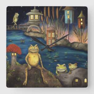 Frogland スクエア壁時計