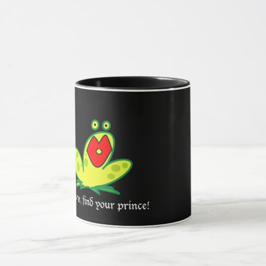 FrogPrince (Black Background Color) マグカップ (中央)