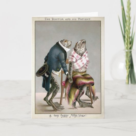 Frogsビクトリアンハッピーニューイヤーカード シーズンカード (正面)