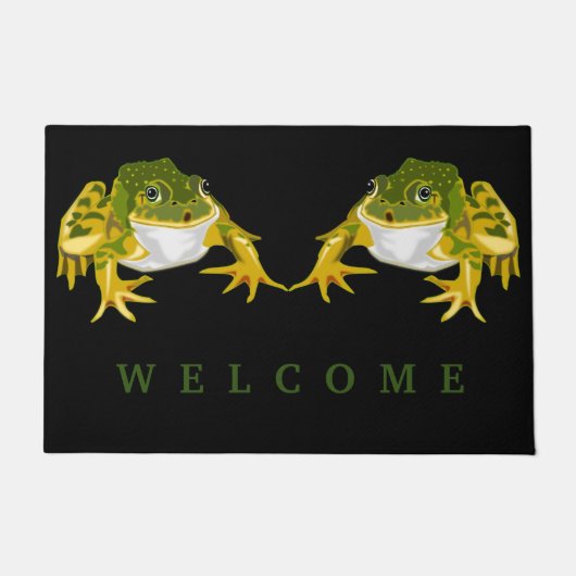 Frogsフォーマットへようこそ – カスタマイズ可能 ドアマット (正面)