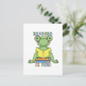 Frog's読 isおもしろいTシャツとギフト ポストカード (スタンド正面)