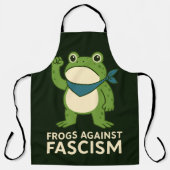 Frogs Against Fascism ポートランド・カエル抗議 エプロン (正面)