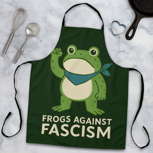 Frogs Against Fascism ポートランド・カエル抗議 エプロン