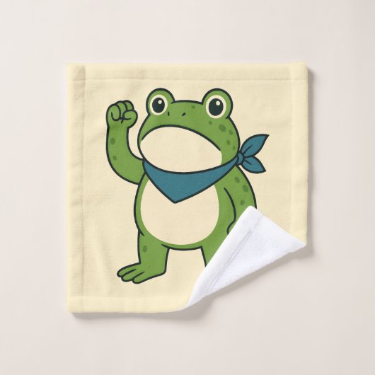 Frogs Against Fascism Portland Frog Protest ウォッシュタオル (ウォッシュタオル)