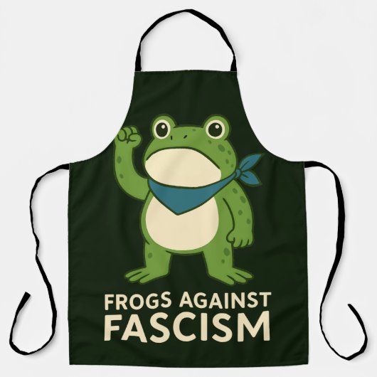 Frogs Against Fascism Portland Frog Protest エプロン (正面)