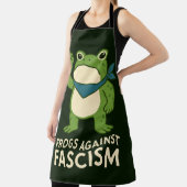 Frogs Against Fascism Portland Frog Protest エプロン (インサイチュ)