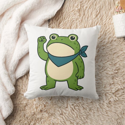 Frogs Against Fascism Portland Frog Protest クッション (ブランケット)