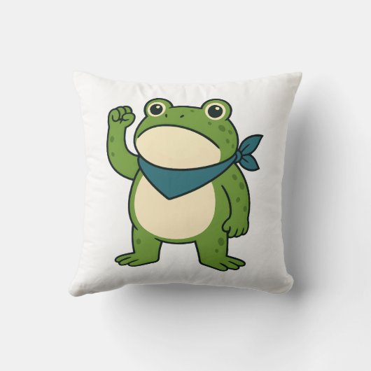 Frogs Against Fascism Portland Frog Protest クッション (裏面)