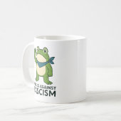 Frogs Against Fascism Portland Frog Protest コーヒーマグカップ (正面左)