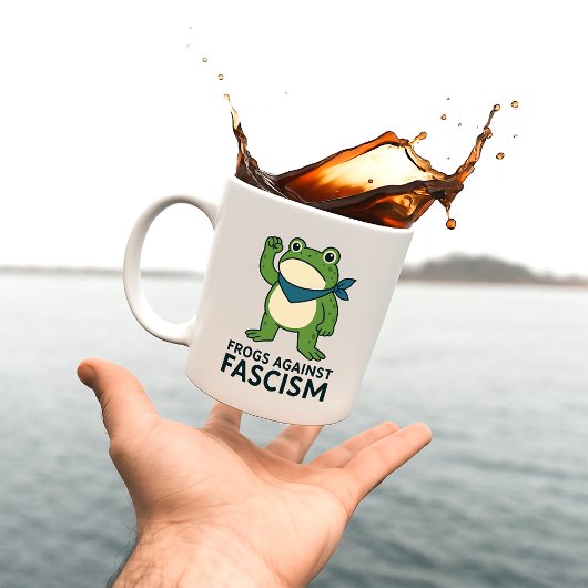 Frogs Against Fascism Portland Frog Protest コーヒーマグカップ