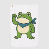 Frogs Against Fascism Portland Frog Protest ゴルフタオル (正面)