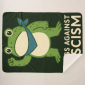 Frogs Against Fascism Portland Frog Protest シェルパブランケット (正面(横))