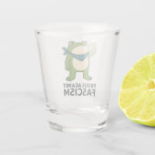 Frogs Against Fascism Portland Frog Protest ショットグラス (裏面)