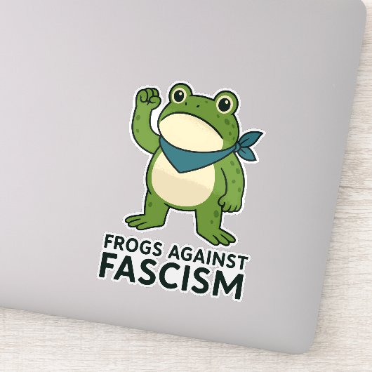 Frogs Against Fascism Portland Frog Protest シール (詳細)