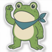 Frogs Against Fascism Portland Frog Protest シール (正面)