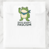Frogs Against Fascism Portland Frog Protest スクエアシール (バッグ)
