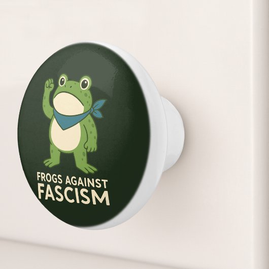 Frogs Against Fascism Portland Frog Protest セラミックノブ