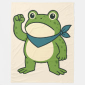 Frogs Against Fascism Portland Frog Protest フリースブランケット (正面)