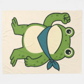 Frogs Against Fascism Portland Frog Protest フリースブランケット (正面(横))