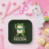 Frogs Against Fascism Portland Frog Protest ペーパープレート (パーティー)
