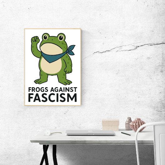 Frogs Against Fascism Portland Frog Protest ポスター