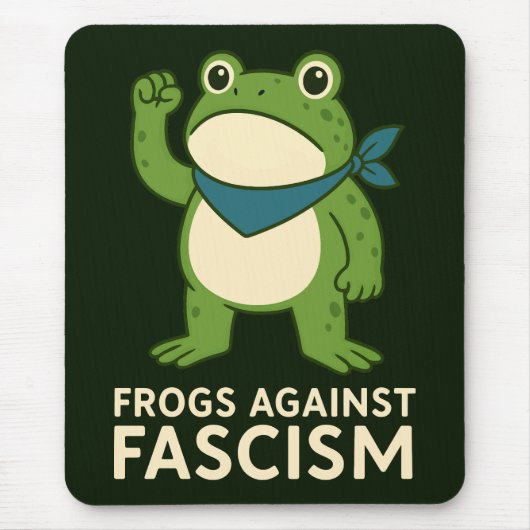 Frogs Against Fascism Portland Frog Protest マウスパッド (正面)