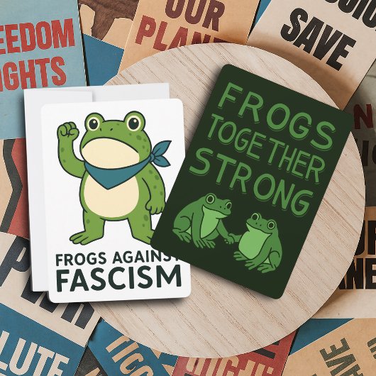 Frogs Against Fascism Portland Frog Protest 招待状