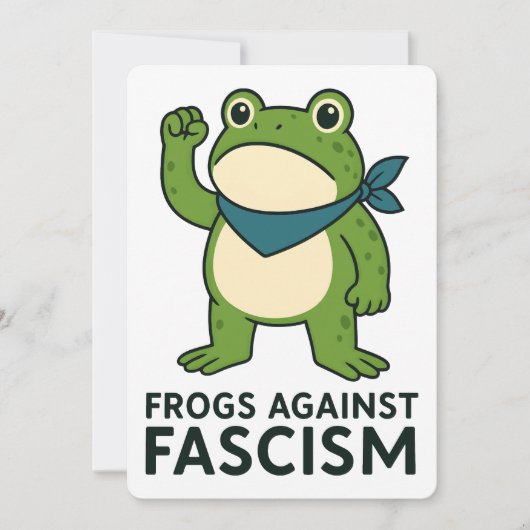 Frogs Against Fascism Portland Frog Protest 招待状 (正面)