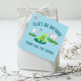 Frogs and Lily Pads Cute Birthday Kids GIFT  フェイバータグ