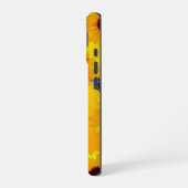 "Frogs and Sunflowers: A Playful Nature Pattern" iPhone 16ケース (左側面)