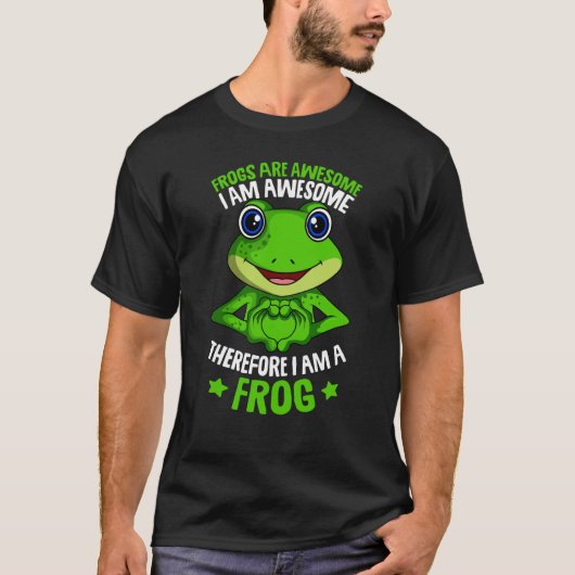 Frogs Are Awesome Girls Kids Boys Frog Tシャツ (正面)