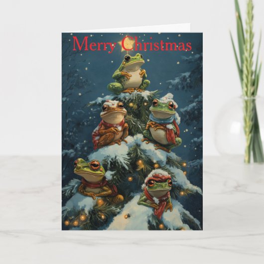 Frogs at Christmas シーズンカード (正面)