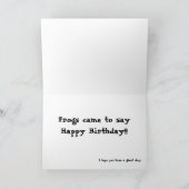 Frogs, Croak Croak誕生日カード カード (内部)