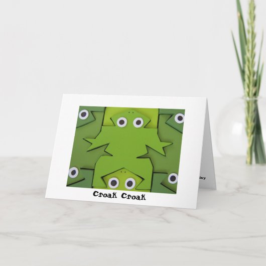 Frogs, Croak Croak誕生日カード カード (正面)