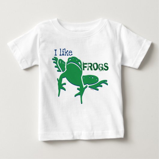 Frogs I like Graphics T-Shirt ベビーTシャツ (正面)